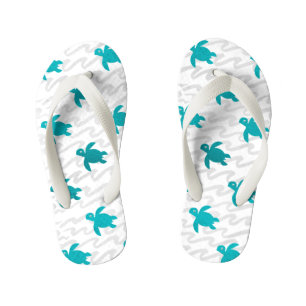 Chinelos Infantis Onda Shibori, Tartaruga Do Mar De Água