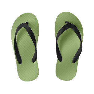 Chinelos Infantis Padrão de onda verde moderno, simplesmente sólido