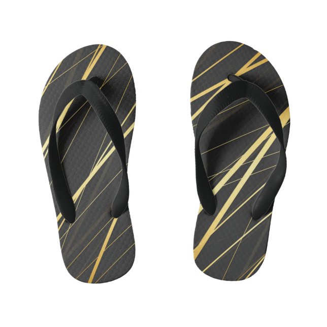 Chinelos Infantis Padrão Dourado 1 (Pé da cama)