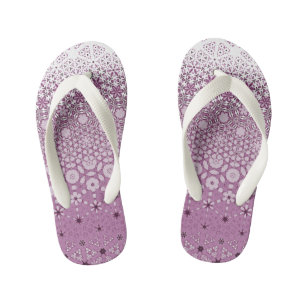 Chinelos Infantis Padrão Floral de Metamorfose