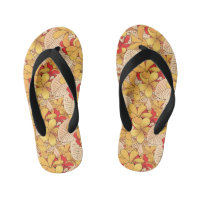 Padrão Floral Tropical Vermelho e Amarelo de Féria