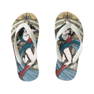 Chinelos Infantis Painel Wonder Art Nouveau