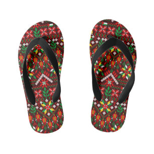 Chinelos Infantis Palestina Tatreez Embroderia Tradicional