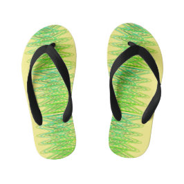 Chinelos Infantis Par Amarelo das Espirais Evergreen