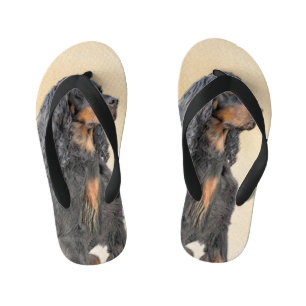 Chinelos Infantis Pintura de Gordon Setter - Arte de Cachorro Origin