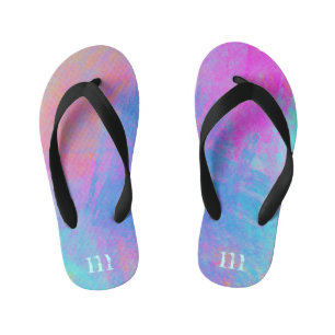 Chinelos Infantis Placas multicolores brilhantes