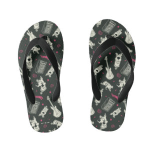 Chinelos Infantis Scooby-Doo Punk Guitar e Padrão Amp