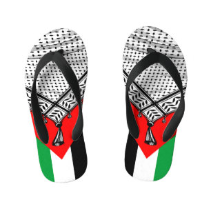 Chinelos Infantis Tecido Tradicional do Keffiyeh Scarf Palestino