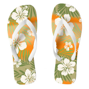 Chinelos Kalani Tie Dye Blend Tropical Hibiscus - Laranja