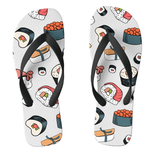 Chinelos Kawaii Sushi Rolls Pattern Slip-On Sneakers (Pé da cama)