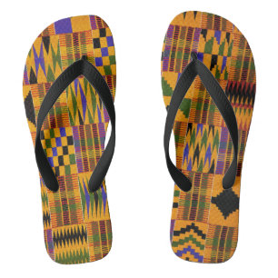 Chinelos Kente Sandals