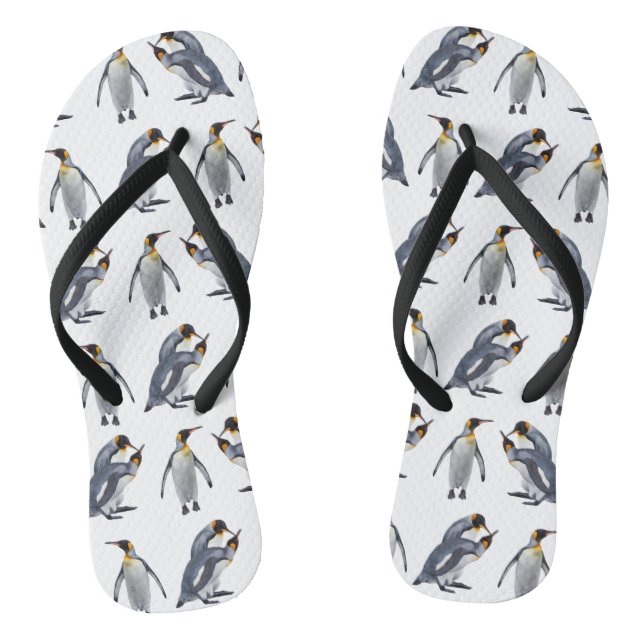 Chinelos King Penguin Frenzy Flip Flops (escolha a (Pé da cama)