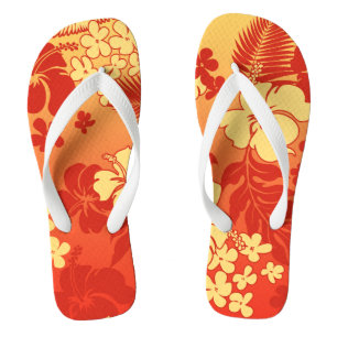 Chinelos Kona Mistura Hibiscus Havaiana - Vermelho