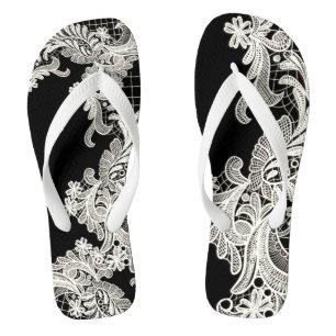 Chinelos Lace branco elegante