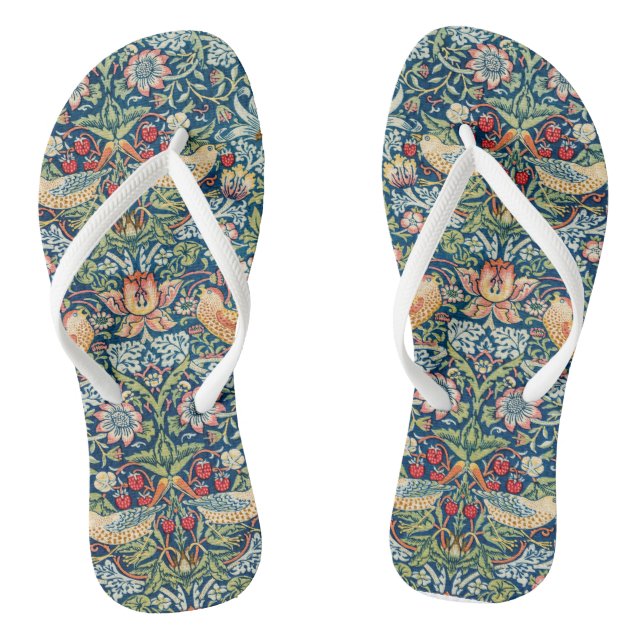 Chinelos Ladrão de morango - Design de William Morris (Pé da cama)