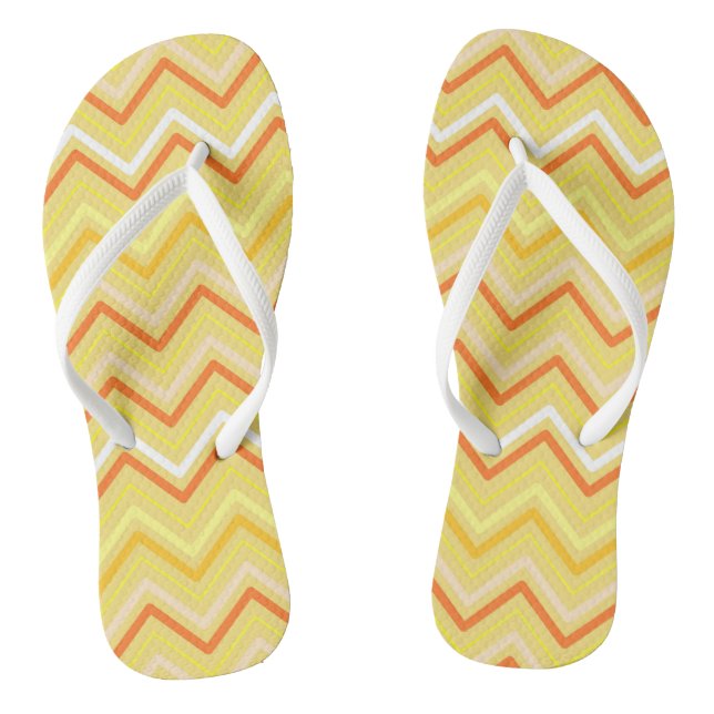 Chinelos Laranja Multicolores Zigzag (Pé da cama)