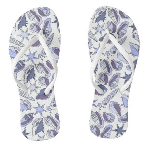 Chinelos Lavendar Seashells