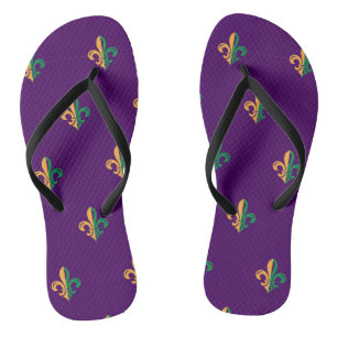 Chinelos Legal Mardi Gras Fleur de Lis