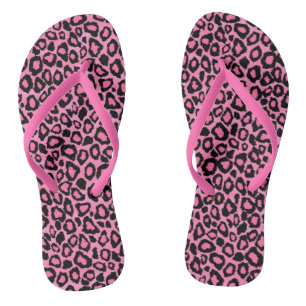 Chinelos Leopardo cor-de-rosa