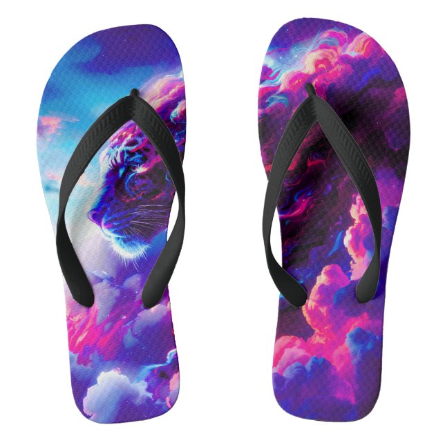 Chinelos Leopardo Neon Cósmico Futurista (Pé da cama)