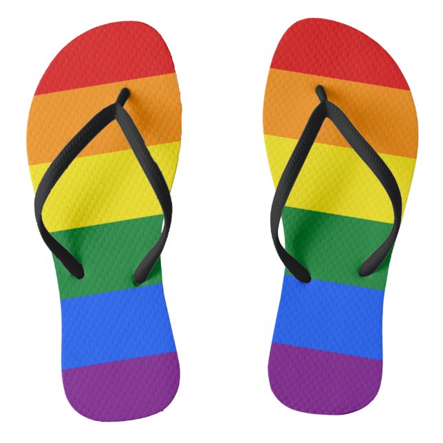 Chinelos LGBT Marca arco-íris (Pé da cama)