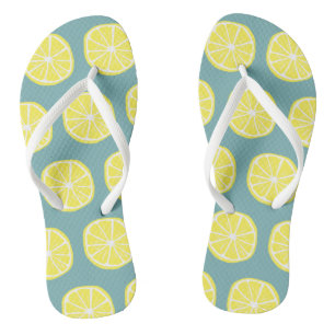 Chinelos Limão Cítrico Verão Fruta Tropical Amarela Verde