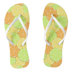Chinelos limão de laranja limão fruta de citrinos amarelo