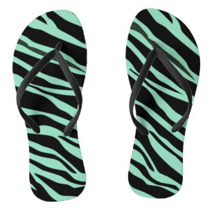 Chinelos Listras de Zebra Verde Menta