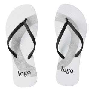 Chinelos Logotipo personalizado simples e elegante aqui em