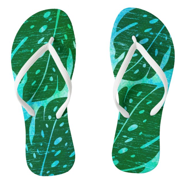 Chinelos Maikai Havaiana Monstera Leaf Tie-Dye Blend (Pé da cama)