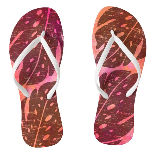 Chinelos Maikai Havaiana Monstera Leaf Tie-Dye Blend (Pé da cama)