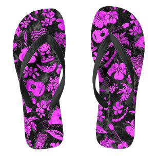 Chinelos Makapuu Beach Hawaiian Batik - Fuchsia