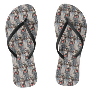 Chinelos Malti Tzu Dog Roda Moto Natal