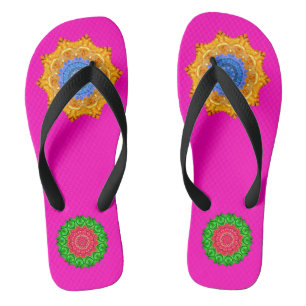 Chinelos Mandala Magic Chakra Aprimorando Fuschia