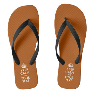 Chinelos Mantenha-Se CALMO Personalizado E Receba Seu Texto