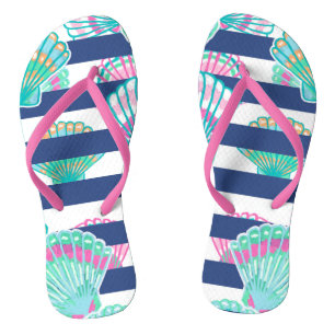 Chinelos Marinho Azul Stripe Célula