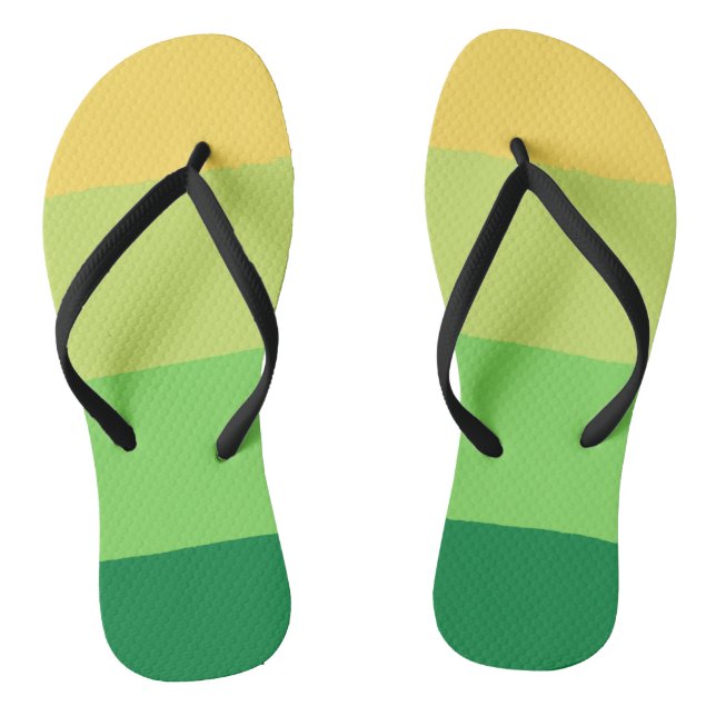 Chinelos masculinos Casual Green 4 Listras (Pé da cama)