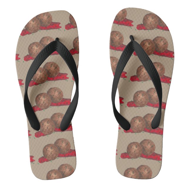 Chinelos Meatball Marinara Meatball Cozinhar italiano (Pé da cama)