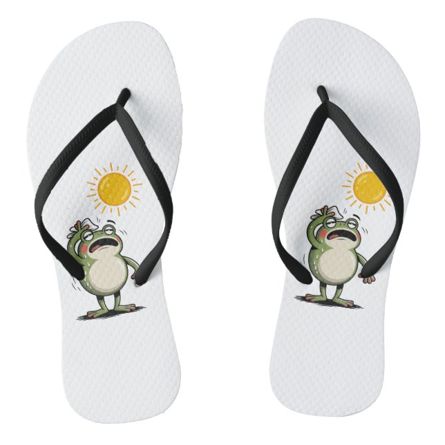 Chinelos Men's Zen Frog Sunny Day - Relaxed (Pé da cama)