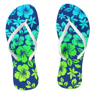 Chinelos Mistura de Ilhas Flor de Hibisco Havaiano