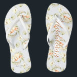 Chinelos Moda de praia tropical | Bachelorette<br><div class="desc">Obrigado suas melhores meninas por estarem ao seu lado com esses chinelos únicos. O presente perfeito de solteira para a sua festa de fim de semana! Personalize para toda a sua festa de casamento e, claro, para a noiva, ou para o seu chá de panela ou despedida de solteira. Nossos...</div>