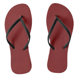 Chinelos Modelo de Couro Marrom Vermelho com Alças Finas Pr