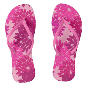 Chinelos Modern Floral Kimono Impressão, Rosa, Fuchsia e Vi