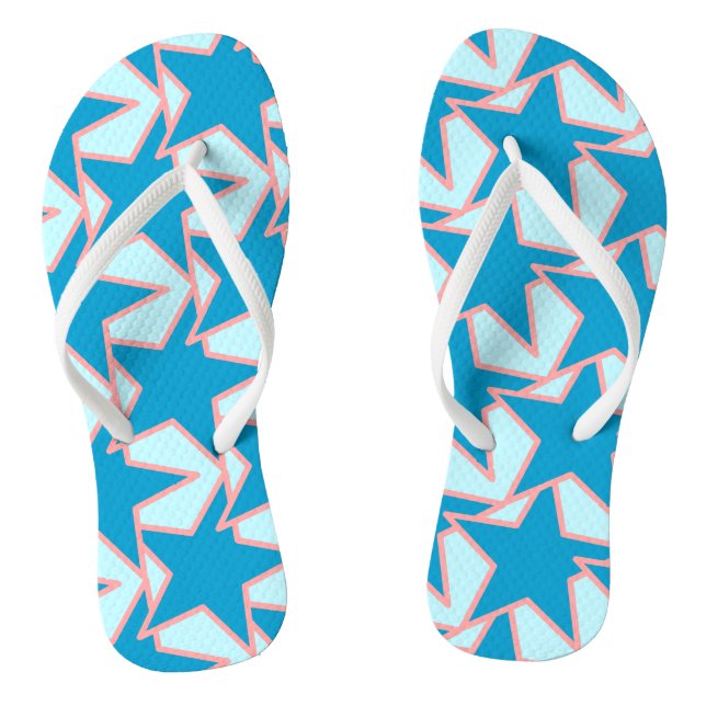 Chinelos Modern Star Geométrico - azul-ceruliano (Pé da cama)