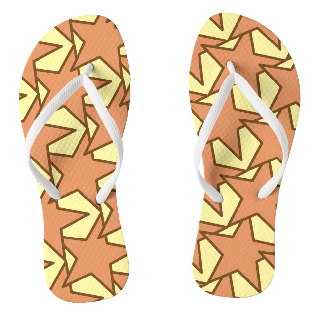 Chinelos Modern Star Geométrico - caramelo e amarelo (Pé da cama)