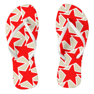 Chinelos Modern Star Geométrico - vermelho profundo e estic