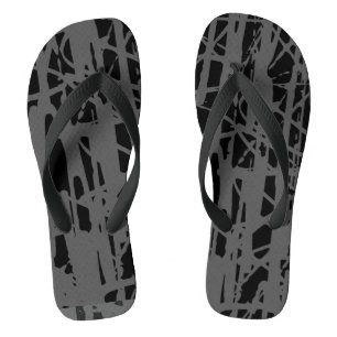 Chinelos Moderno Fofo Cinza e Preto 