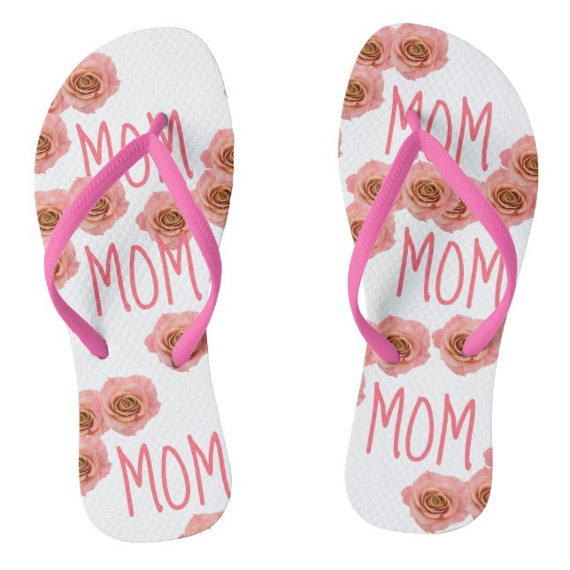 chinelos "MOM" cor-de-rosa (Pé da cama)