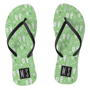 Chinelos Monograma do teste padrão   do crocodilo do esbo