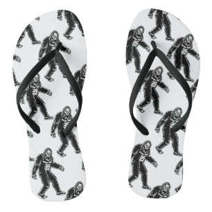 Chinelos Monstro de Asquatch Preto de Pé-Grande